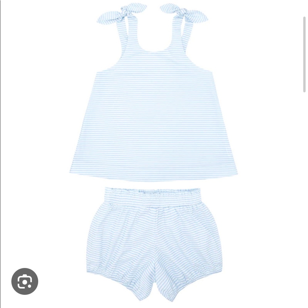 NWT! Minnow powder blue striped top + shorts set